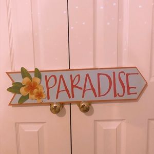 Wood Paradise Sign